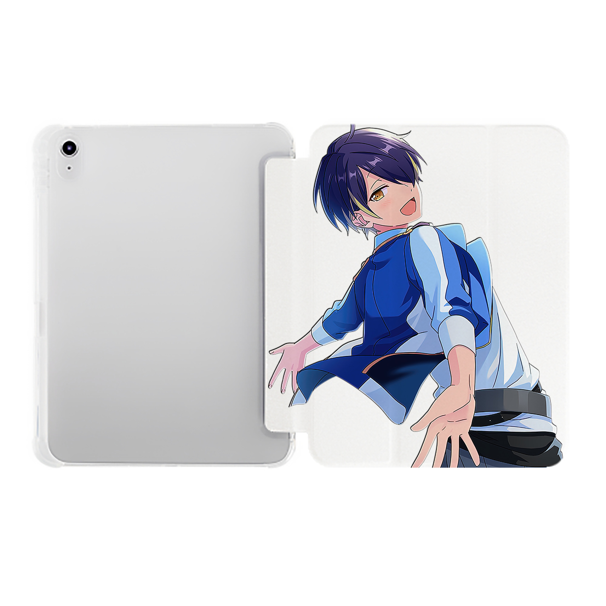 （画像用） あんさんぶるスターズ! Ensemble Stars IPad ケース ペン収納付き 三つ折りスタンド PUレザー×シリコン 対応機種9.5/10.5/10.9インチ